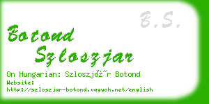 botond szloszjar business card